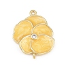 Brass Enamel Connector Charms KK-L275-57G-02-1