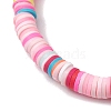 3Pcs 3 Colors Polymer Clay Disc Beaded Stretch Bracelet Sets BJEW-JB10441-01-5