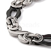 201 Stainless Steel Links Chain Necklace NJEW-F222-38EBP-05-3