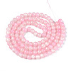 Crackle Baking Paint Imitation Jade Glass Beads Strands DGLA-T003-8mm-02-2
