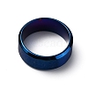 Titanium Steel Wide Band Finger Rings for Women Men RJEW-WH0009-13D-BU-2