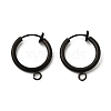 316 Surgical Stainless Steel Clip-on Hoop Earrings STAS-S101-15mm-01B-1