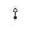 316L Surgical Stainless Steel Enamel Pink Cat Ear Shaped Cartilage Earrings for Women FS-WGA9D26-02-1