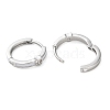 Brass Micro Pave Clear Cubic Zirconia Hoop Earrings for Women EJEW-S234-06P-2