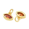 Brass Pave Cubic Zirconia Charms CU-CBA3D67-11G-09-2