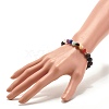 Natural Tiger Eye Round Beads Oil Diffuser Power Bracelet BJEW-JB07416-5