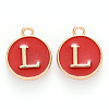 Golden Plated Enamel Alloy Charms ENAM-SZ0001-26C-L-2