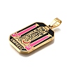 Tarot 304 Stainless Steel Enamel Pendants STAS-M119-09J-G-3