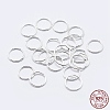 925 Sterling Silver Soldered Closed Jump Rings STER-F036-03S-0.8x6-3