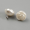 Plastic Imitation Pearl Shank Buttons FIND-WH0152-258-2