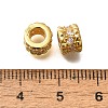 Brass Micro Pave Clear Cubic Zirconia Beads KK-M313-29G-2