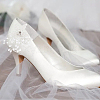 ABS Plastic Imitation Pearl Beaded Flower Wedding Shoe Decorations FIND-WH0126-71S-6