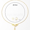 Golden Stainless Steel Jewelry Set QE0758-1-3