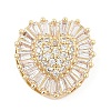 Brass Micro Pave Cubic Zirconia Slide Charms ZIRC-I068-03G-2