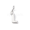 925 Sterling Silver Letter Charms STER-C012-01S-L-1