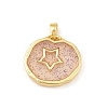 Transparent Epoxy Resin Brass Pendants KK-B163-01G-04-1