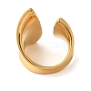 Ion Plating(IP) 304 Stainless Steel Open Cuff Rings for Women RJEW-Z054-04G-01-3