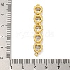 Rack Plating Brass Clear Cubic Zirconia Connector Charms KK-C074-19G-02-3