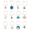 Alloy Enamel Wine Glass Charms AJEW-JO00181-1