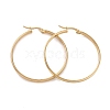 201 Stainless Steel Big Hoop Earrings with 304 Stainless Steel Pins for Women EJEW-E146-07G-B-1