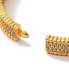 Brass Micro Pave Clear Cubic Zirconia Hinged Bangles for Women BJEW-Z061-18G-3