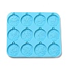 12 Constellations Flat Round DIY Pendant Silicone Molds DIY-G062-A01-4