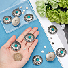 Gorgecraft 10Pcs 1-Hole Alloy & Turquoise Decorative Rivets FIND-GF0003-47-3