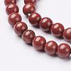 Natural Red Jasper Round Beads Strands GSR4mmC011-2