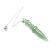 Natural Green Aventurine Dowsing Pendulum Big Pendants PW-WG71136-09-1