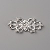 Zinc Alloy Crystal Rhinestone Snap Lock Clasps FIND-WH0008-19S-2