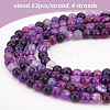 4 Strands Natural Fire Crackle Agate Beads Strands G-OC0003-09-4