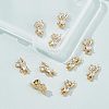 CHGCRAFT 12Pcs Brass Clear Cubic Zirconia Charms KK-CA0003-22-4