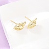 Brass Stud Earrings EJEW-P346-01B-G-2