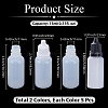 10Pcs 2 Styles PE Plastic Refillable Bottles AJEW-GF0013-39B-2