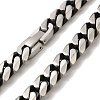 304 Stainless Steel Curb  Chain Necklaces NJEW-Q337-05B-AS-2