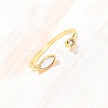 Brass Micro Pave Cubic Zirconia Cuff Rings for Women RJEW-K309-39D-G-1
