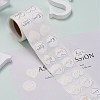 Heart and Flat Round with Word Love Valentine's Stickers Self Adhesive Tag Labels DIY-E023-05-5