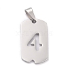 Non-Tarnish 304 Stainless Steel Pendants STAS-O127-B04-1