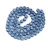 Transparent Half Spray Painted Glass Beads Strands GLAA-Q110-02A-04-2