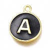 Brass Enamel Pendants LS-KK-H103-02A-G-1
