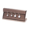 Wooden Covered with PU Leather Earring Stands EDIS-F004-01A-1