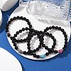 4Pcs 4 Styles Natural Gemstone Beads Stretch Bracelets Sets BJEW-JB11011-2