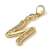 Brass Micro Pave Cubic Zirconia Pendants KK-M319-02G-N-2