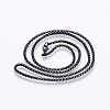 304 Stainless Steel Box Chain Necklaces NJEW-O102-19B-1