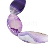 Natural Purple Banded Agate Beads Strands G-C141-A01-02-4