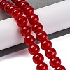 Imitation Jade Glass Round Beads Strands GLAA-A016-01F-2