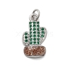 Brass Micro Pave Cubic Zirconia Pendants KK-A278-01A-01P-1