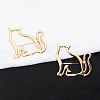 Cat Outline Alloy Brooch PW-WG63C11-01-2