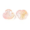 Baking Paint Transparent Glass Bead Caps DGLA-N014-09B-03-2