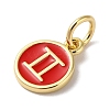 Real 18K Gold Plated Brass Enamel Charms KK-L216-001G-I03-2